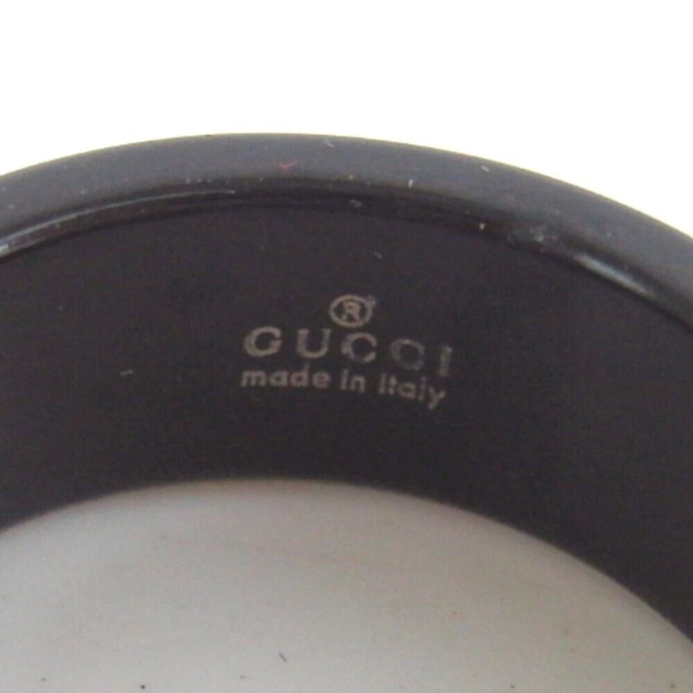 Authentic Gucci Gg Pattern Icon Ring Ceramic [Use… - image 7